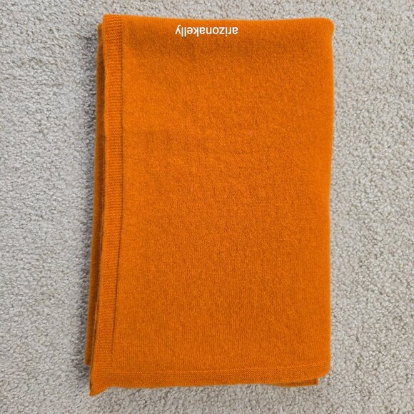 The Travelwrap Company Cashmere Scarf/Wrap Orange with Storage Bag Scotland - Picture 10 of 13